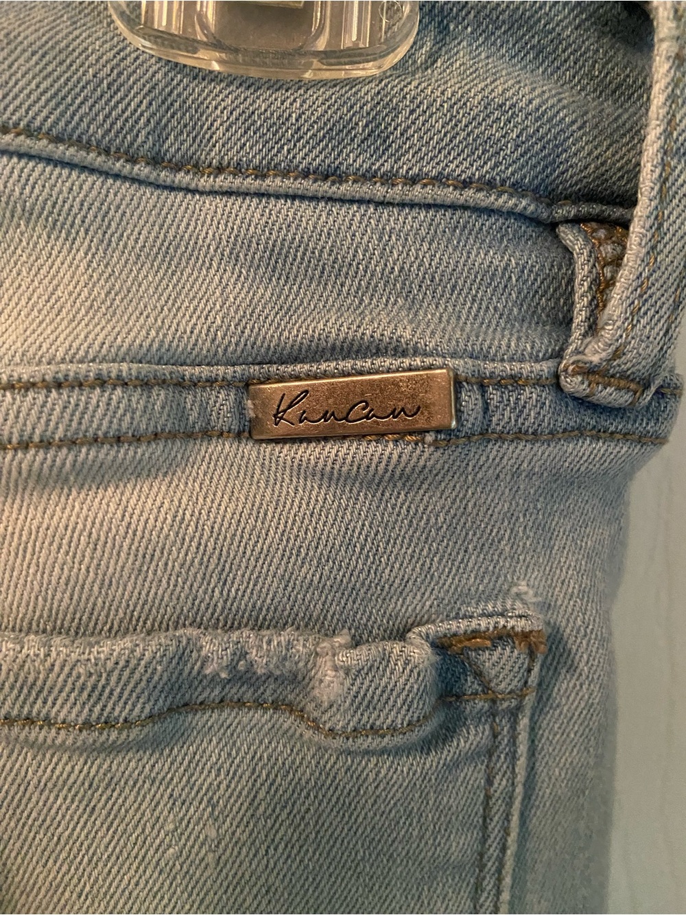 KanCan Light Blue Distressed Flare Jeans - Picture 7 of 8